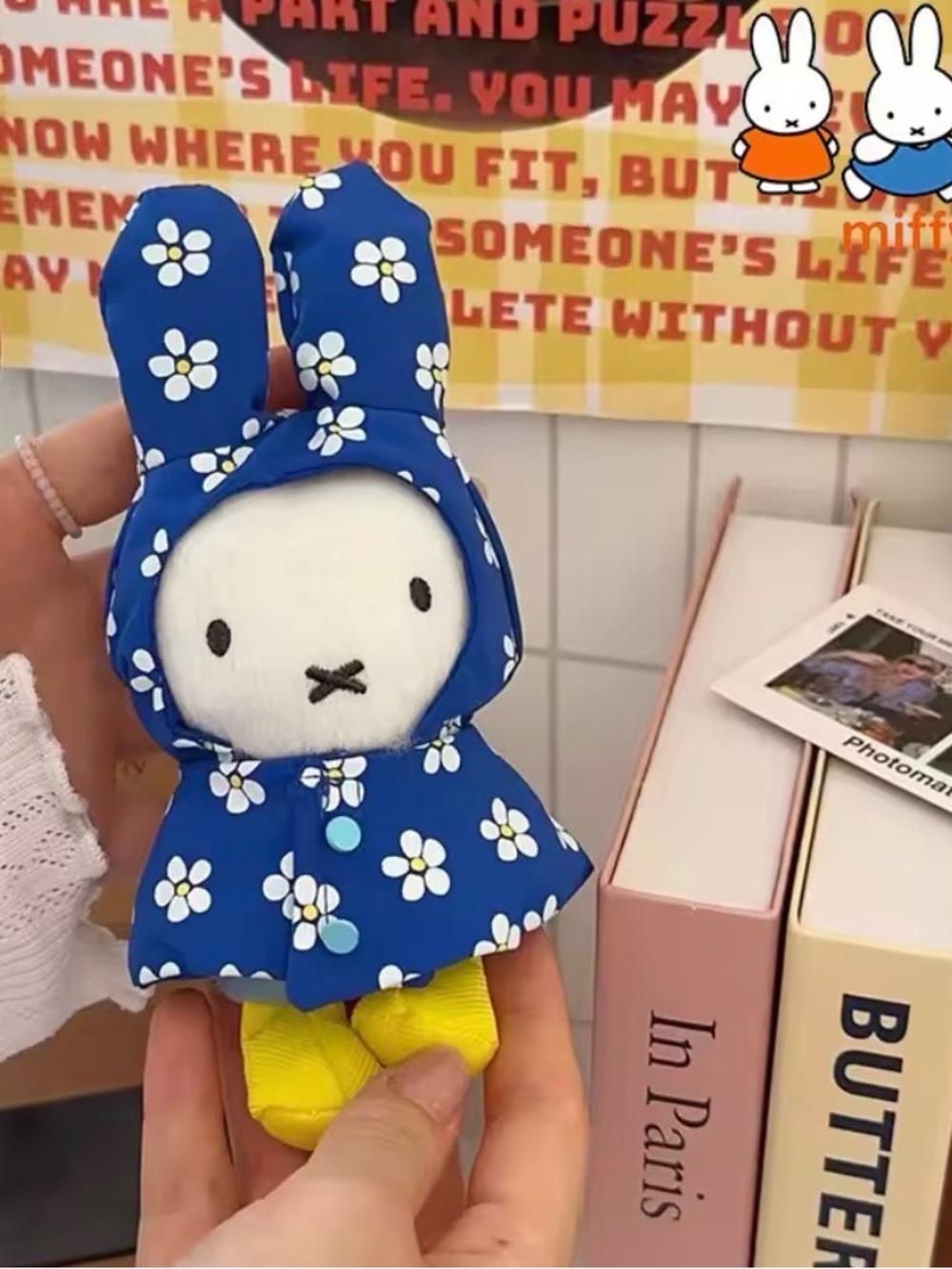 Muddy inspired Floral Bunny Plush Toy with raincoat